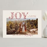 "Joy to the World" - Holiday Cards in Santa Suit by Kamala Nahas - Front