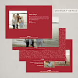 "Joy to the World" - Holiday Cards in Santa Suit by Kamala Nahas - Back of Card Options