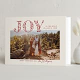 "Joy to the World" - Holiday Cards in Santa Suit by Kamala Nahas - Folded Card