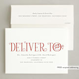 "Foliage Details" - Holiday Cards in Cherry by Michelle Taylor - FREE Recipient Addressing