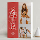 "Joyful World" - Holiday Cards in Stocking by Olivia Raufman - Folded Card