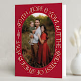 "Greatest Love" - Holiday Cards in Candied Apple by Beth Schneider - Folded Card