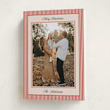 "Little Stripes" - Holiday Cards in Ruby by Annie Shapiro - Folded Card