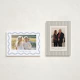 "Festive Greens" - Holiday Cards in French Blue by Alston Foster - Photo Orientation Options