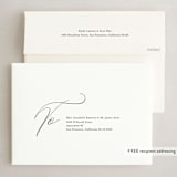 "Sweeping Script" - Holiday Cards in Charcoal by Melanie Severin - FREE Recipient Addressing