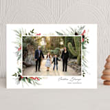 "Nature & Blessings" - Holiday Cards in Crimson by Susan Moyal - Front