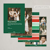 "Overprinted Plaid" - Holiday Cards in Holly Jolly by Jen Banks - Back of Card Options