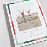 "Overprinted Plaid" - Holiday Cards in Holly Jolly by Jen Banks - Detail