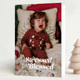 "Stressed but Blessed" - Holiday Cards in Snowflake by Brooke Chandler - Folded Card