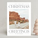 "Modern Editorial" - Holiday Cards in Licorice by Ekko Studio - Front