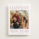 "Modern Editorial" - Holiday Cards in Cranberry by Ekko Studio - Front