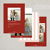 "Modern Editorial" - Holiday Cards in Cranberry by Ekko Studio - Back of Card Options