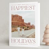"Modern Editorial" - Holiday Cards in Cranberry by Ekko Studio - Folded Card