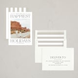 "Modern Editorial" - Holiday Cards in Licorice by Ekko Studio - Assembled