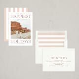 "Modern Editorial" - Holiday Cards in Cranberry by Ekko Studio - Assembled