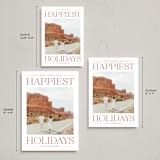 "Modern Editorial" - Holiday Cards in Cranberry by Ekko Studio - Formats Available