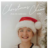 "Cheerful Christmas" - Holiday Cards in Snow by Liz Conley - Detail