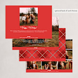 "Christmas As Usual" - Holiday Cards in Snow by GeekInk Design - Back of Card Options
