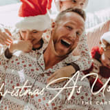 "Christmas As Usual" - Holiday Cards in Snow by GeekInk Design - Detail