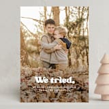 "We tried." - Holiday Cards in Snowy Night by Itsy Belle Studio - Front
