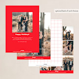 "Christmas Merrier" - Holiday Cards in Cherry by Anna Elder - Back of Card Options