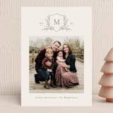 "Monogrammed" - Holiday Cards in Ivory by Meagan Christensen - Front