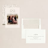 "Monogrammed" - Holiday Cards in Ivory by Meagan Christensen - Assembled