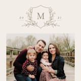 "Monogrammed" - Holiday Cards in Ivory by Meagan Christensen - Detail