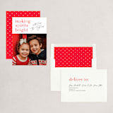"Bright Holiday spirits" - Holiday Cards in Candy Cane by Kelly Nasuta - Assembled