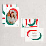 "Retro Ovals" - Holiday Cards in Holly by Liz Conley - Assembled