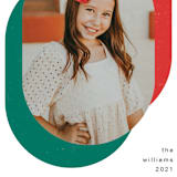 "Retro Ovals" - Holiday Cards in Holly by Liz Conley - Detail