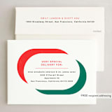 "Retro Ovals" - Holiday Cards in Holly by Liz Conley - FREE Recipient Addressing
