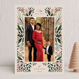 "Fleur" - Holiday Cards in Eggnog by Mansi Verma - Front