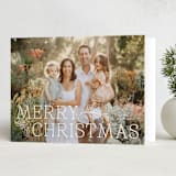 "Merry Tidings" - Holiday Cards in Snowflake by Wildfield Paper Co - Folded Card