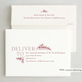"Merry Tidings" - Holiday Cards in Snowflake by Wildfield Paper Co - FREE Recipient Addressing