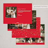 "Merry Hand Lettering" - Holiday Cards in Snow by Orasie - Back of Card Options