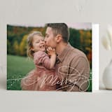 "Merry Hand Lettering" - Holiday Cards in Snow by Orasie - Folded Card