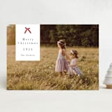 "Bow Tag" - Holiday Cards in Poinsettia by Kelly Williams - Front