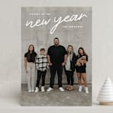 "Merry Monoline" - Holiday Cards in Snow by Ekko Studio - Front
