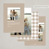 "Merry Monoline" - Holiday Cards in Snow by Ekko Studio - Back of Card Options