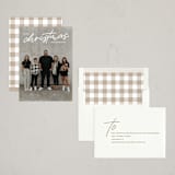 "Merry Monoline" - Holiday Cards in Snow by Ekko Studio - Assembled
