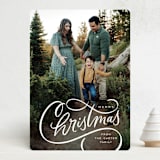 "Brushy Script" - Holiday Cards in Snow by Erin German - Front