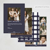 "Brushy Script" - Holiday Cards in Snow by Erin German - Back of Card Options