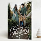 "Brushy Script" - Holiday Cards in Snow by Erin German - Folded Card