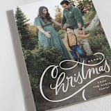 "Brushy Script" - Holiday Cards in Snow by Erin German - Detail