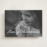 "Script Note" - Holiday Cards in Cotton by Baumbirdy - Front