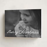 "Script Note" - Holiday Cards in Cotton by Baumbirdy - Folded Card