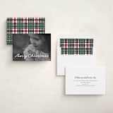 "Script Note" - Holiday Cards in Cotton by Baumbirdy - Assembled