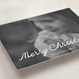 "Script Note" - Holiday Cards in Cotton by Baumbirdy - Detail