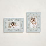"Ribbon of Grace" - Holiday Cards in Blue Spruce by Ana de Sousa - Photo Orientation Options